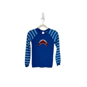 Hanna Andersson 150 Shark Long John Pajama Top